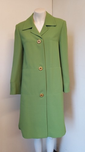Green button front jacket - green,